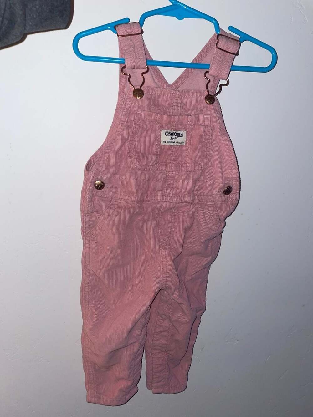 12 months OshKosh B'gosh Pink Corduroy Overalls